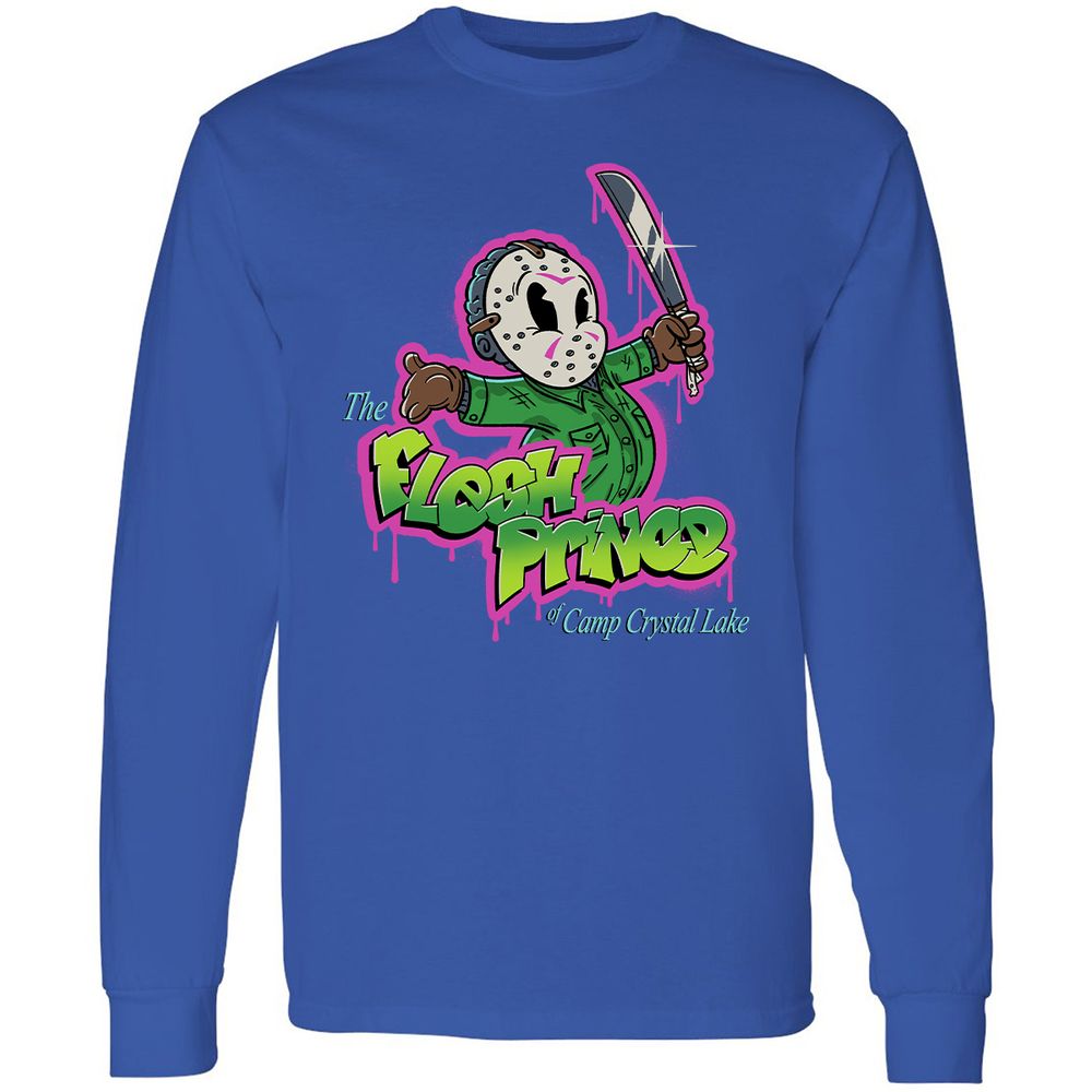 Long Sleeve T-Shirt - QEXSUNZG - Royal - 8