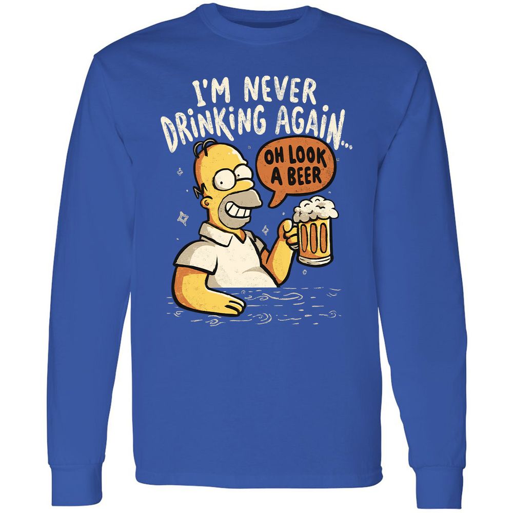 Long Sleeve T-Shirt - W6GZWQNB - Royal - 8