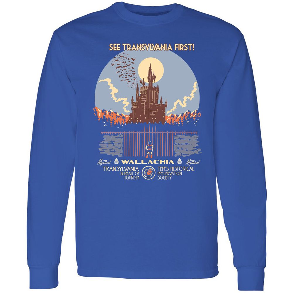 Long Sleeve T-Shirt - QWEKJ6XL - Royal - 8