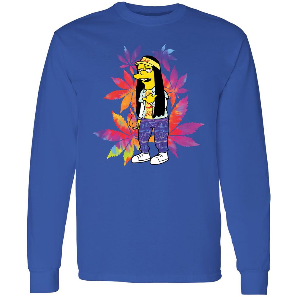 Long Sleeve T-Shirt - 5V6NKQSP - Royal - 8
