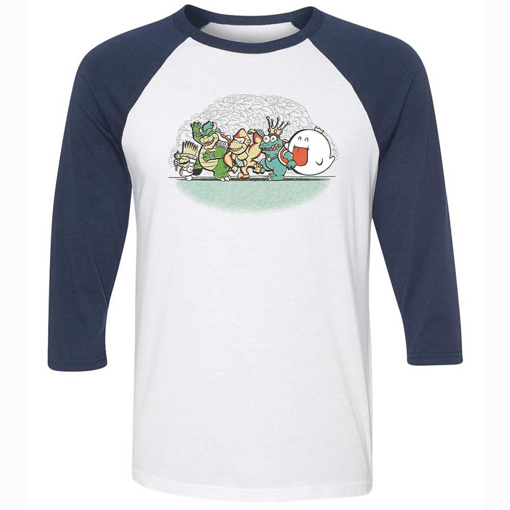 Unisex 3/4 Baseball Tee - 36AB46UH - White/Navy - 8