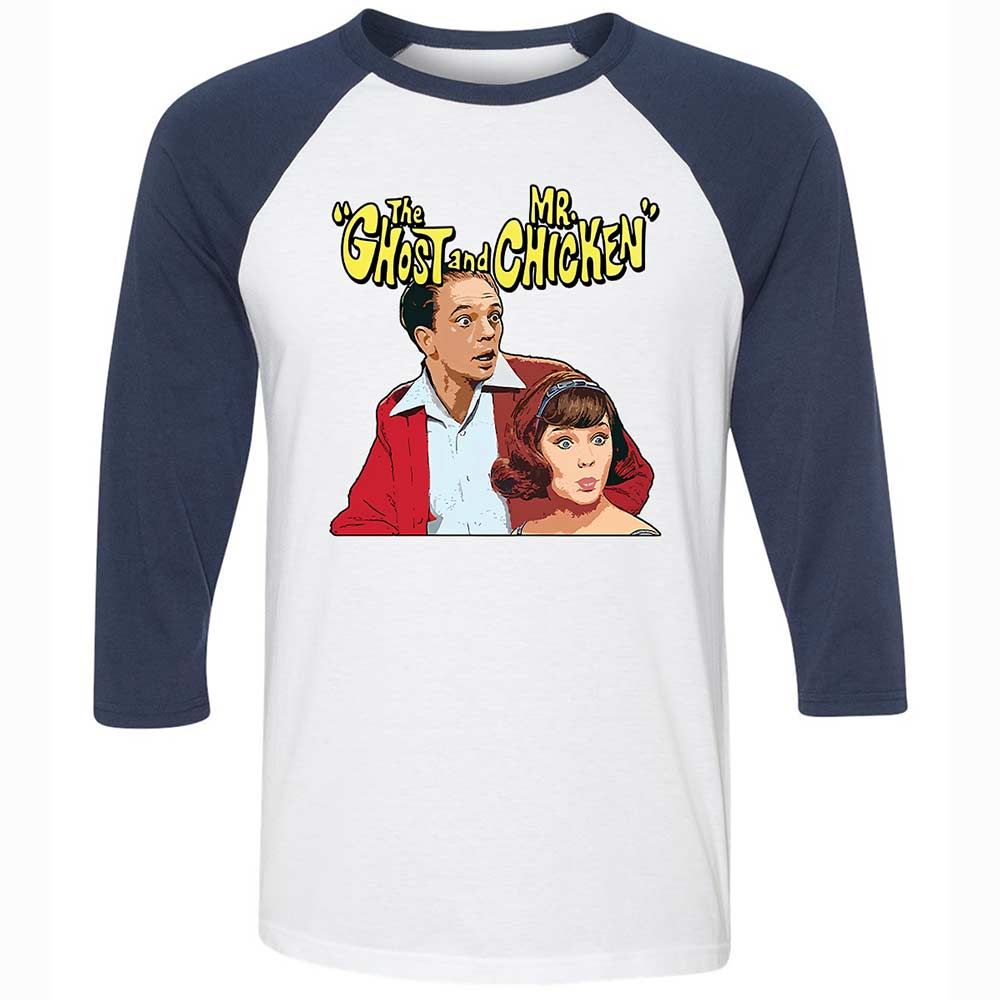 The Chicken and the Ghost - White/Navy - 8