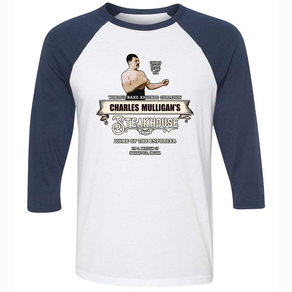 Unisex 3/4 Baseball Tee - M4SLX93K - White/Navy - 8