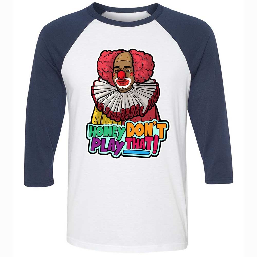 Homey Don't Play That - White/Navy - 8