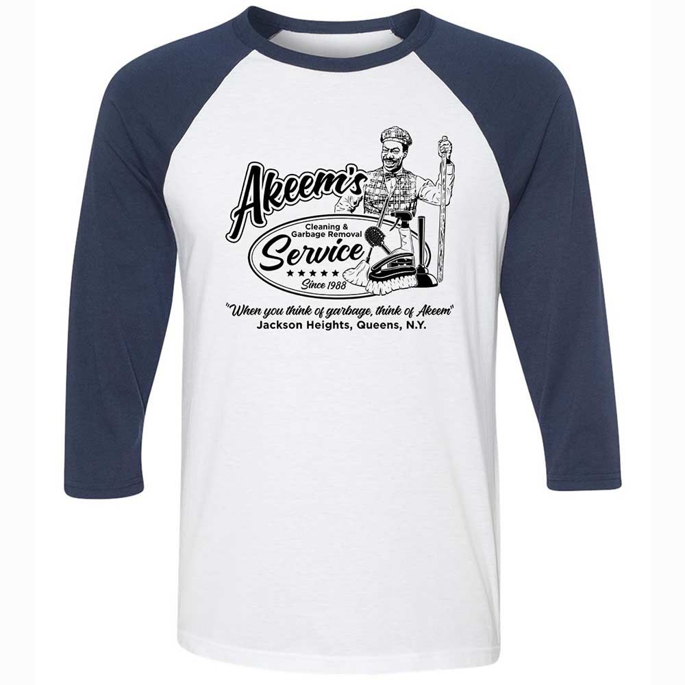 Unisex 3/4 Baseball Tee - 9KUZ4YYK - White/Navy - 8