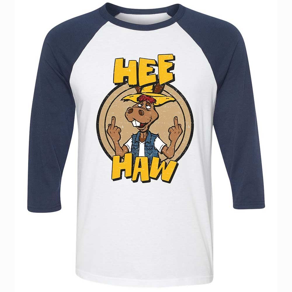 Unisex 3/4 Baseball Tee - 2CWCS23L - White/Navy - 8