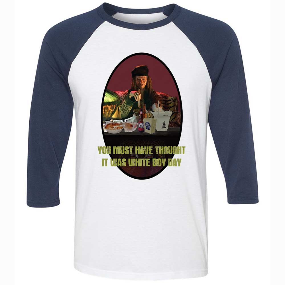 Unisex 3/4 Baseball Tee - FK2W94QE - White/Navy - 8