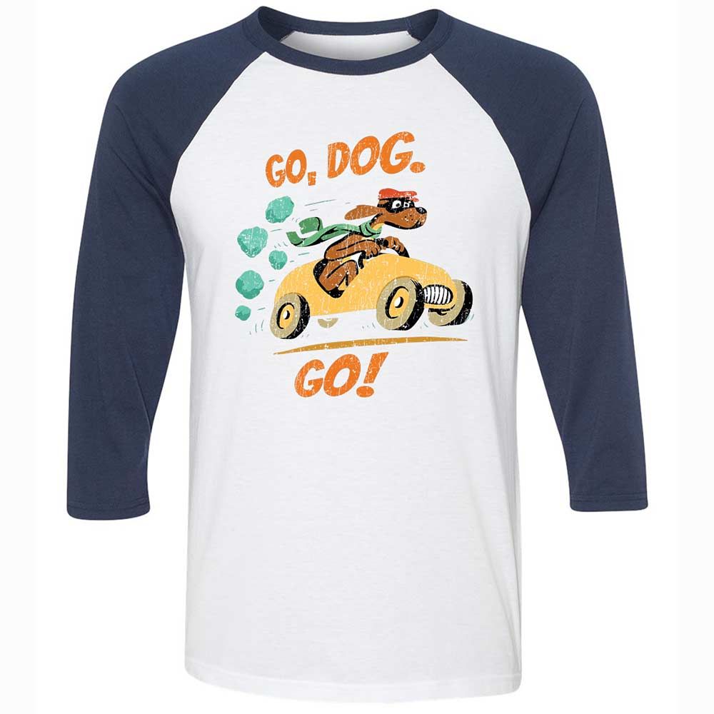 Unisex 3/4 Baseball Tee - YDWBASAX - White/Navy - 8