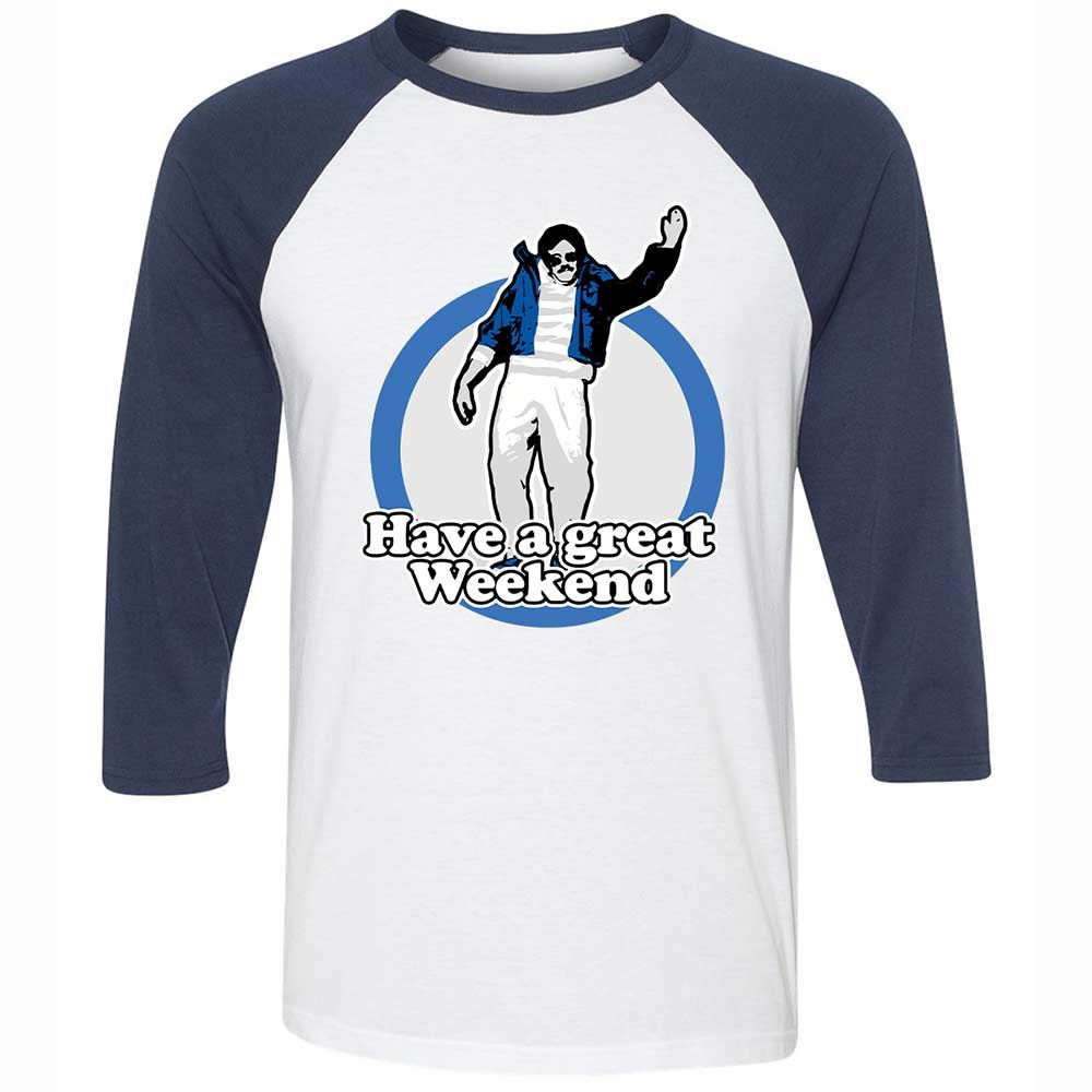 Unisex 3/4 Baseball Tee - ZHG2QF77 - White/Navy - 8