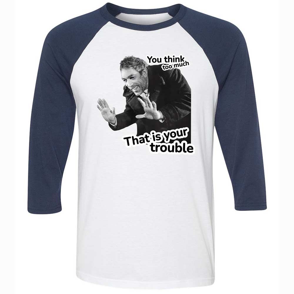 Unisex 3/4 Baseball Tee - 2V43RBG2 - White/Navy - 8