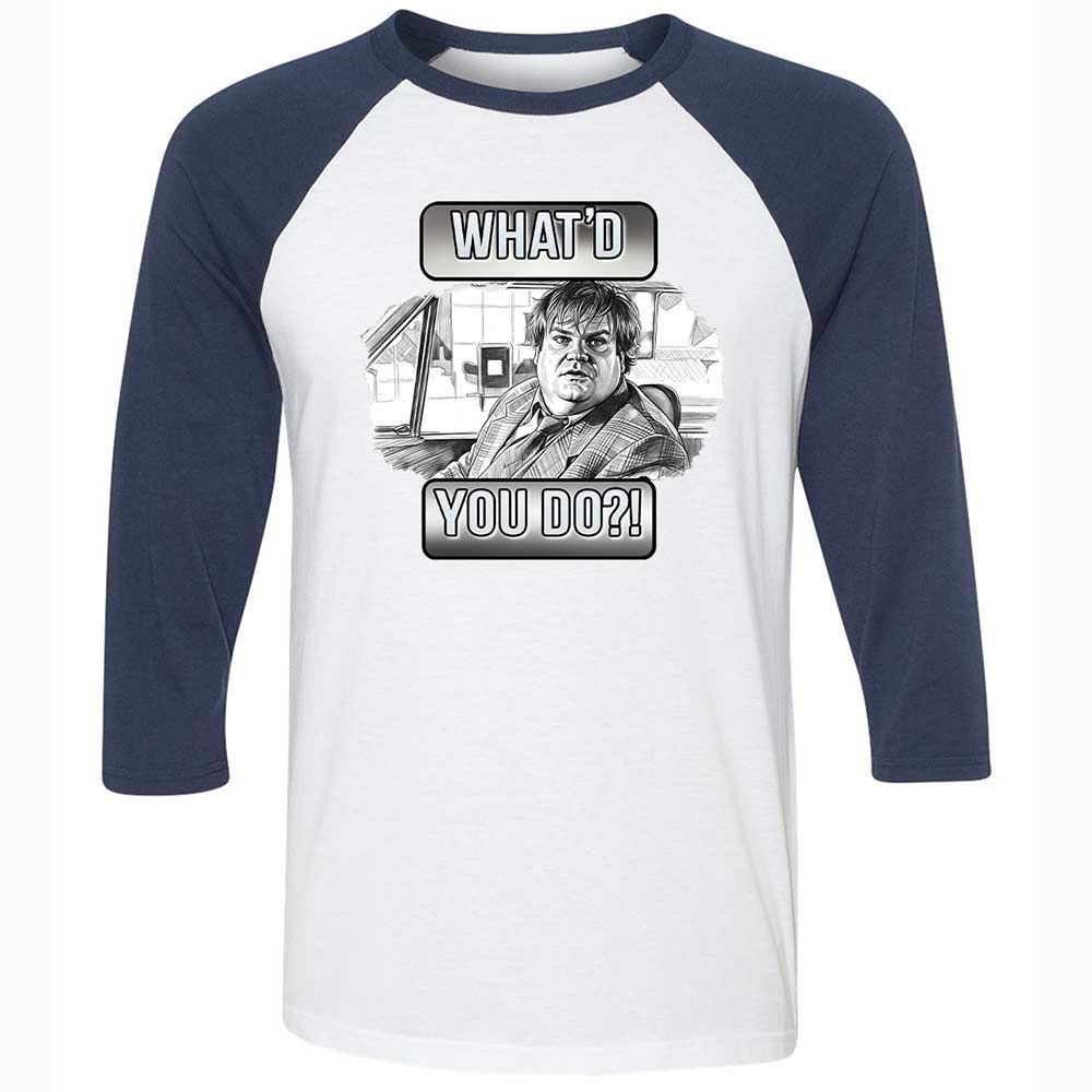 Unisex 3/4 Baseball Tee - G4ECGWT4 - White/Navy - 8