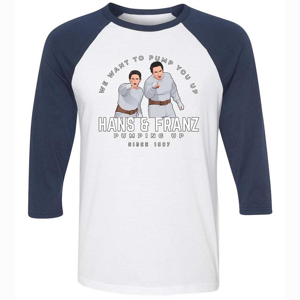 Unisex 3/4 Baseball Tee - UMXP4Y1E - White/Navy - 8