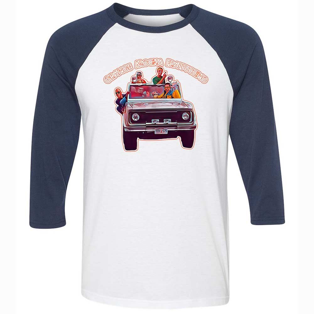 Unisex 3/4 Baseball Tee - XN5QEK4H - White/Navy - 8