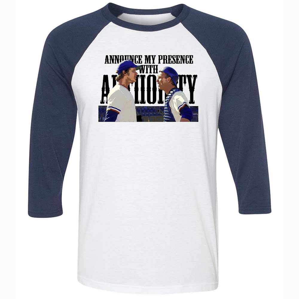 Announce my presence with authority - White/Navy - 8