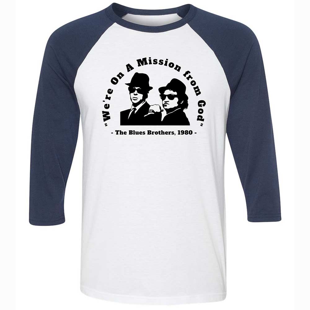 We're on a Mission from God - White/Navy - 8