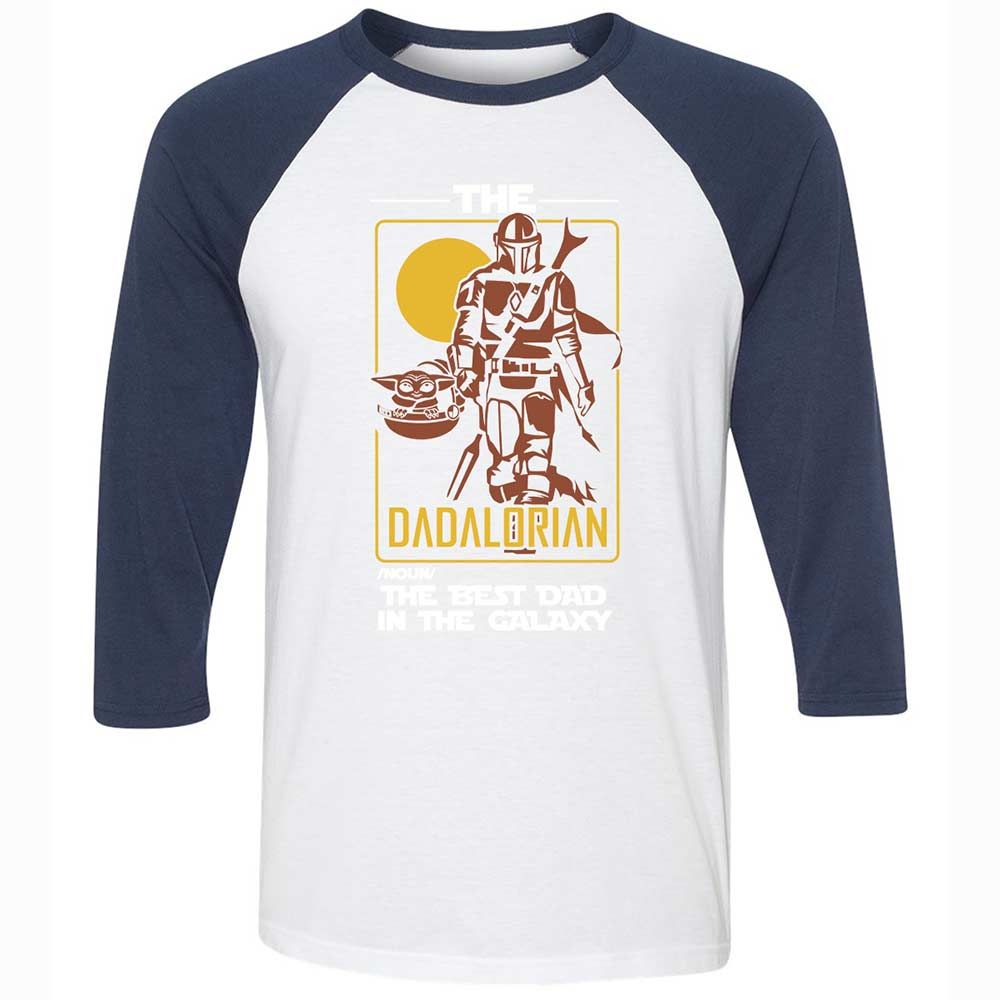 The Dadalorian The Best Dad In The Galaxy - White/Navy - 8