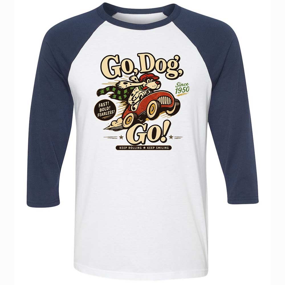 Unisex 3/4 Baseball Tee - UTS36MAE - White/Navy - 8