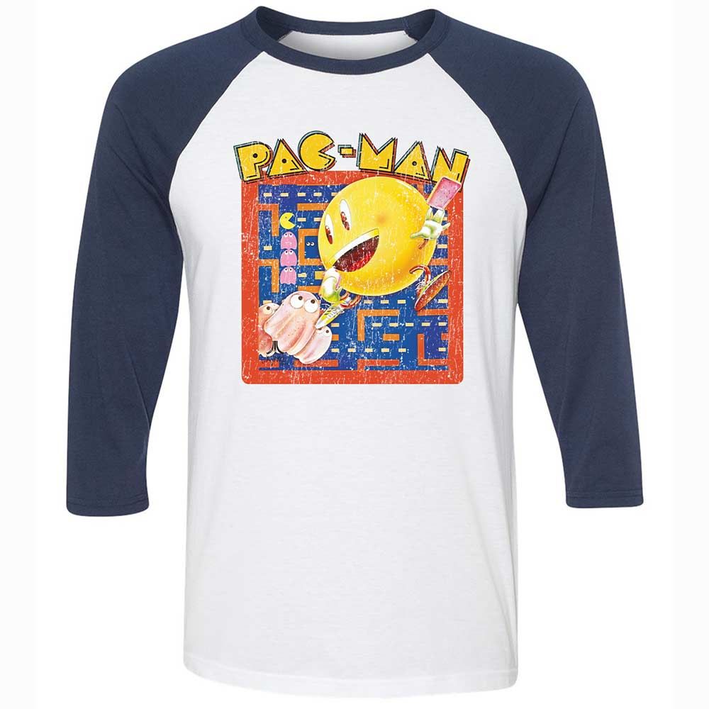 Unisex 3/4 Baseball Tee - 8XQQW4B5 - White/Navy - 8