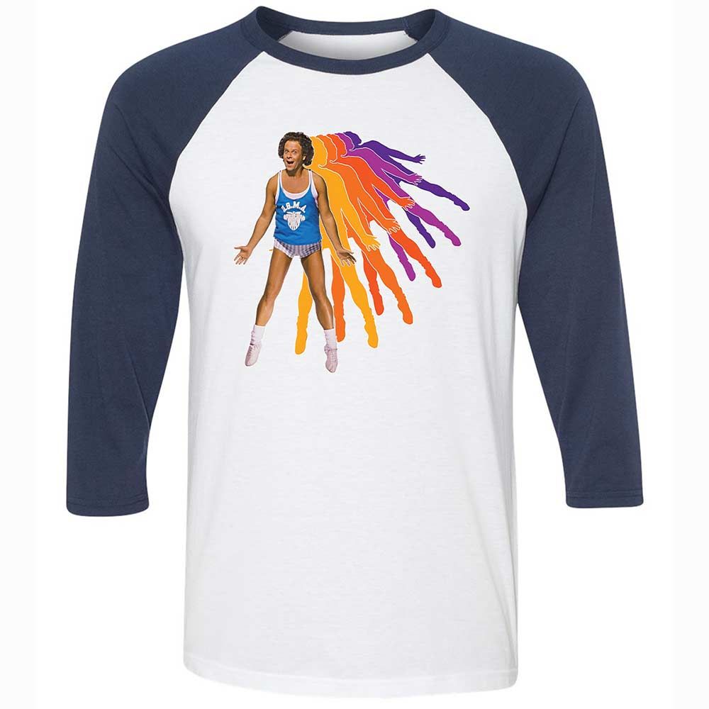 Unisex 3/4 Baseball Tee - B1GVLMZQ - White/Navy - 8