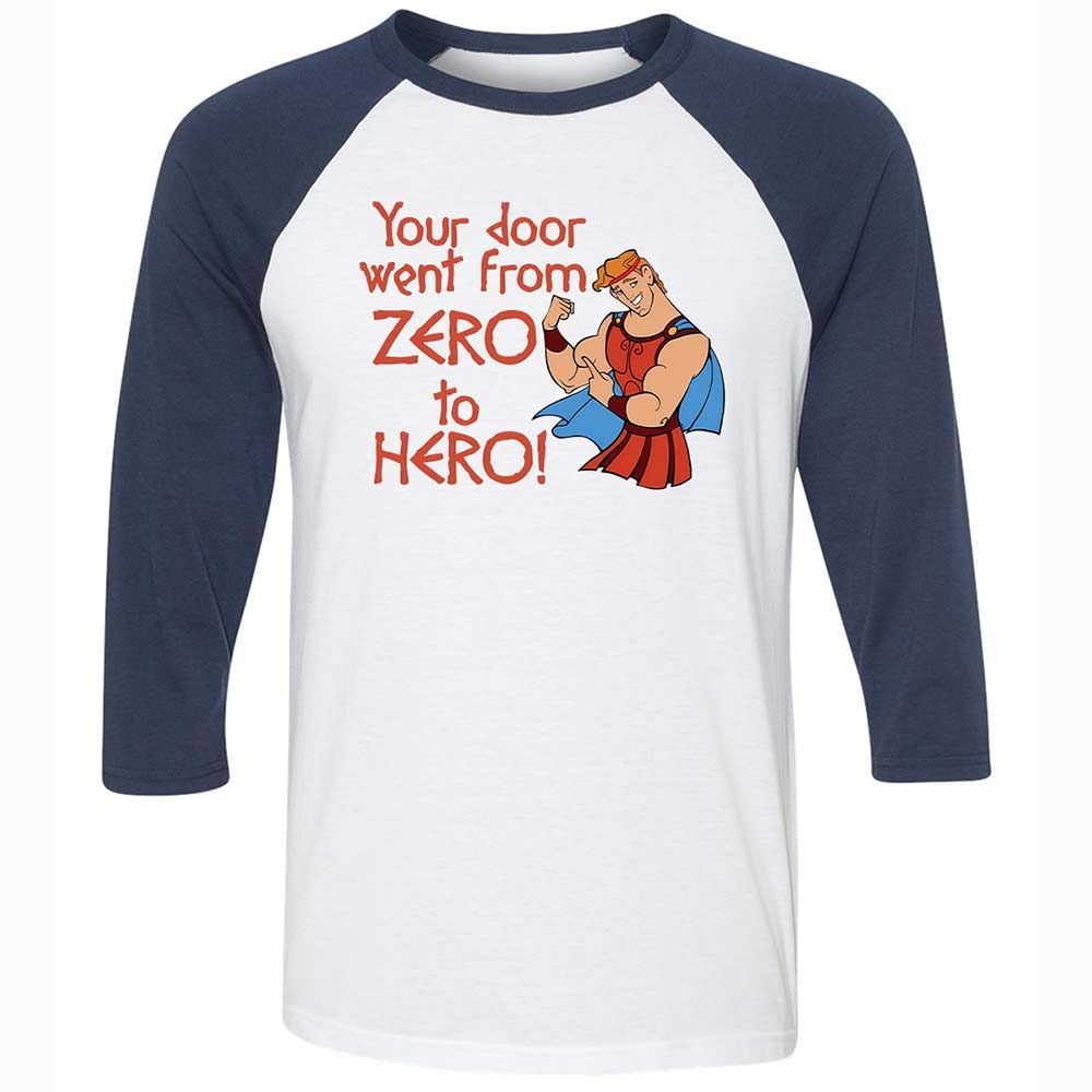 Unisex 3/4 Baseball Tee - 62UYDZUU - White/Navy - 8