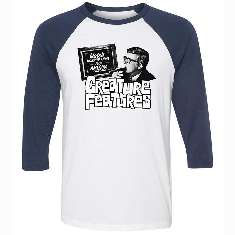 Bob Wilkins Creature Features - White/Navy - 8
