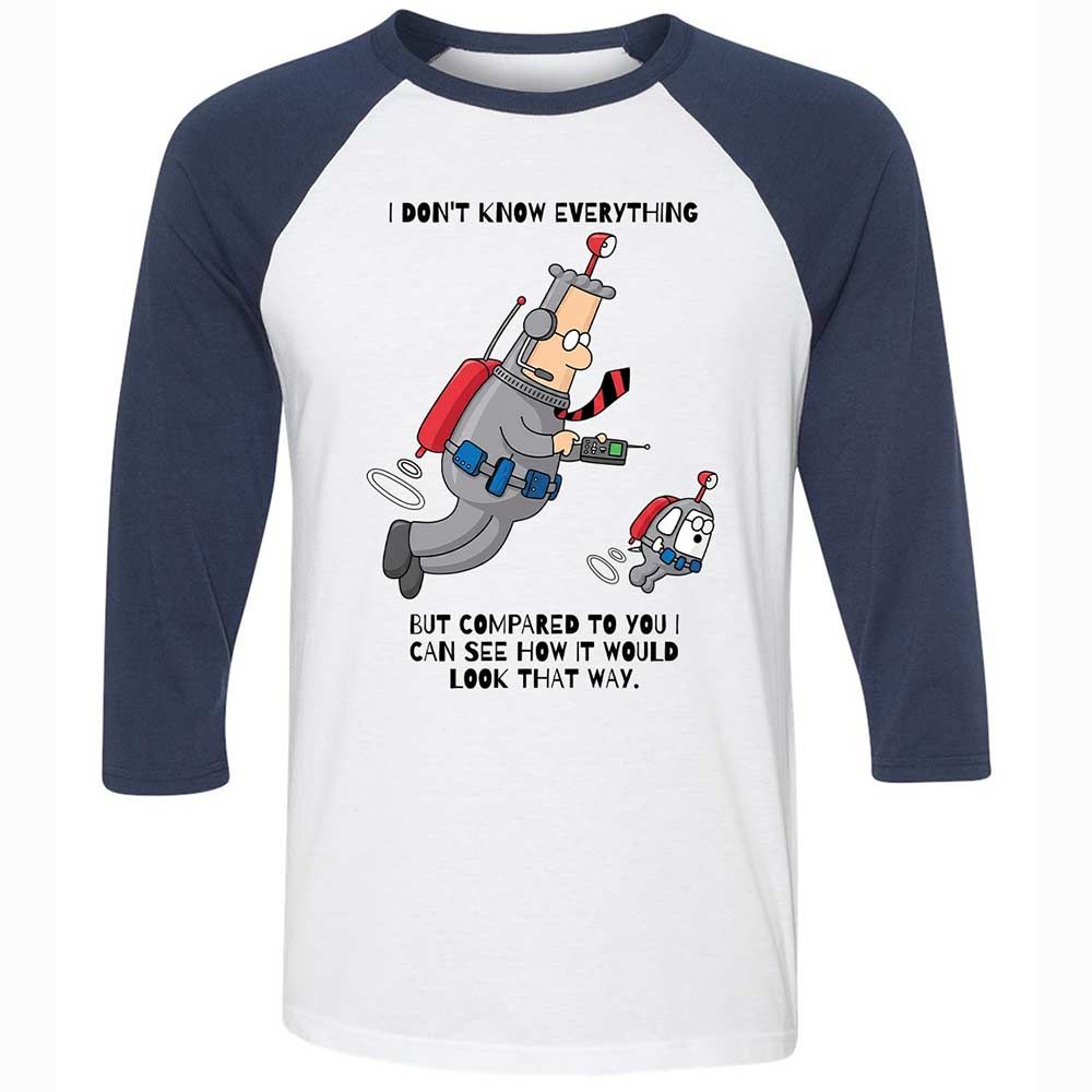 I don't know everything - White/Navy - 8