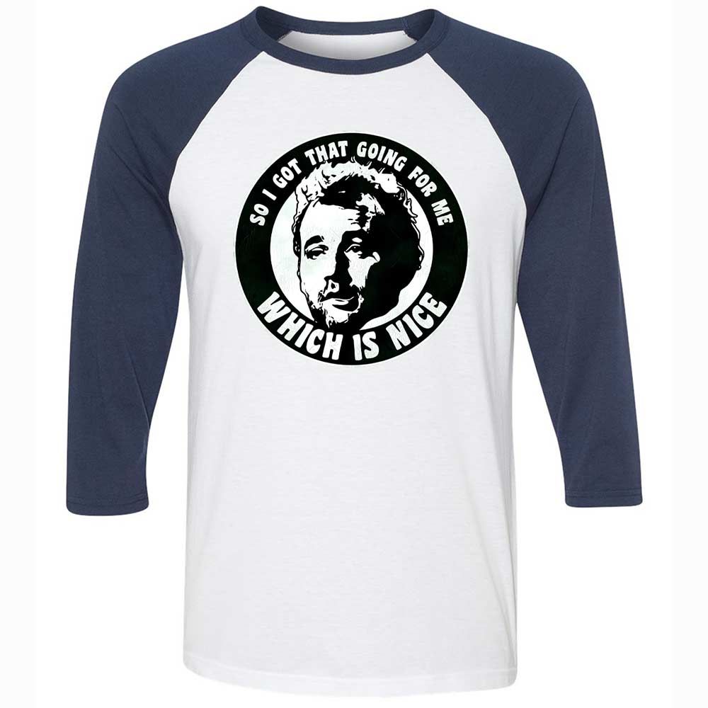 Unisex 3/4 Baseball Tee - 12RWBC2B - White/Navy - 8
