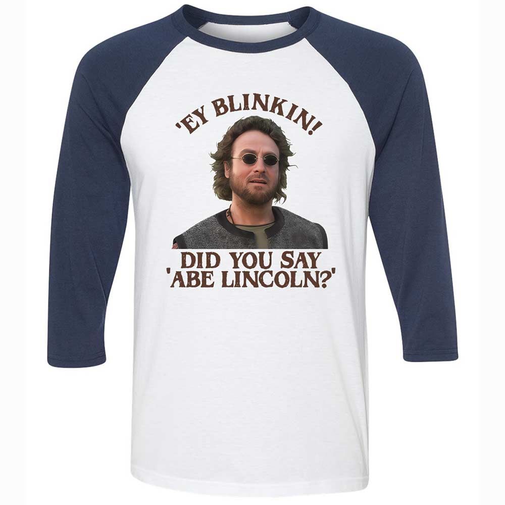 Did You Say Abe Lincoln - White/Navy - 8