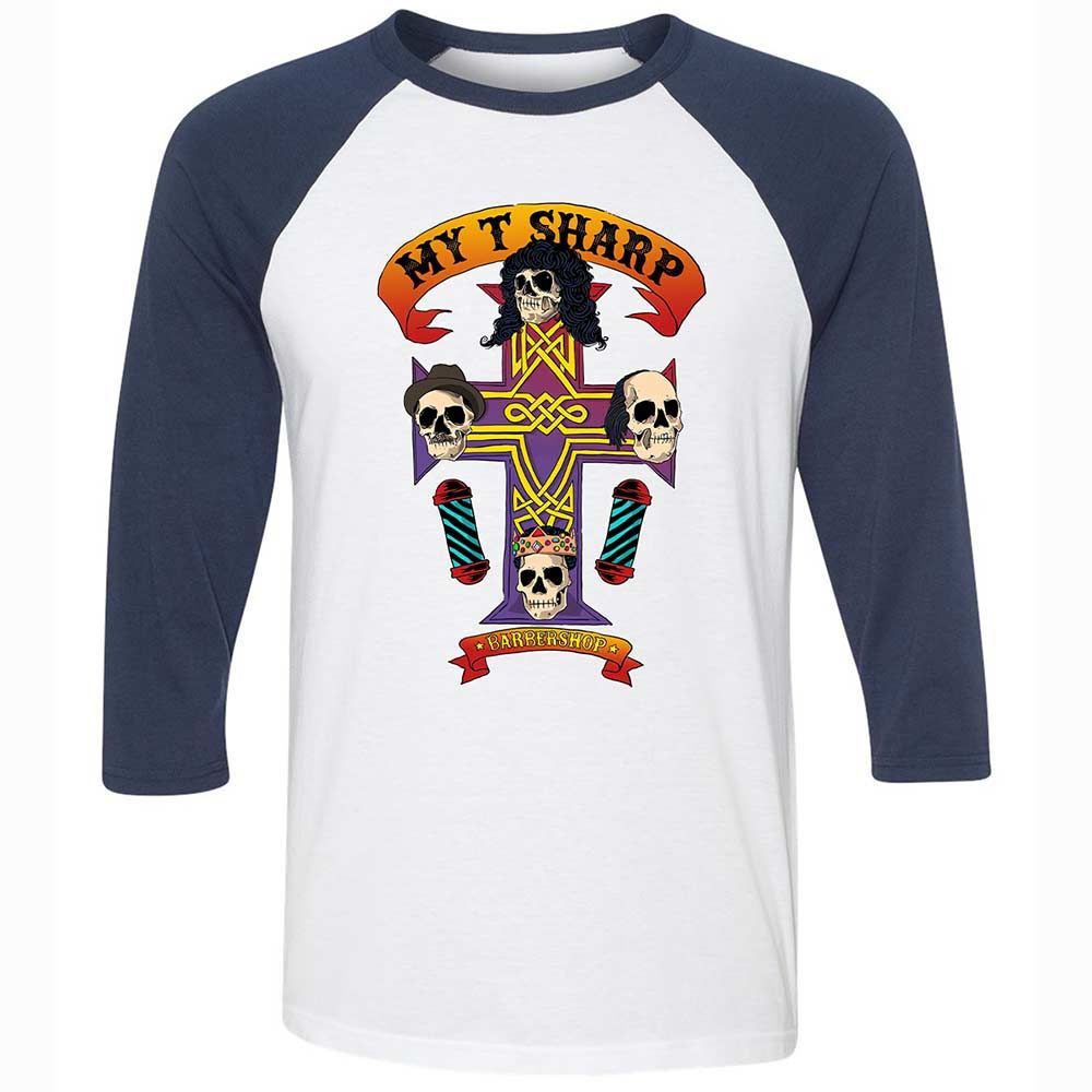My-T-Sharp Barbershop - White/Navy - 8