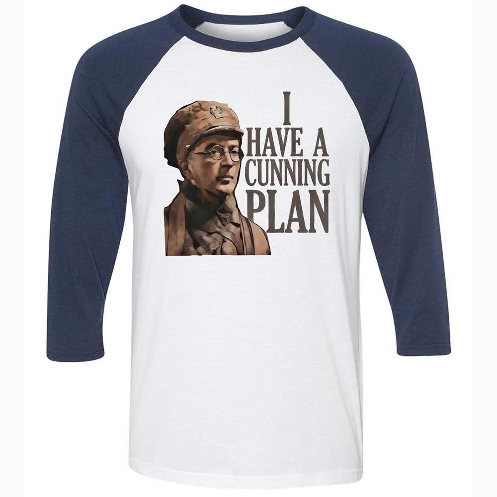 I Have A Cunning Plannn - White/Navy - 8