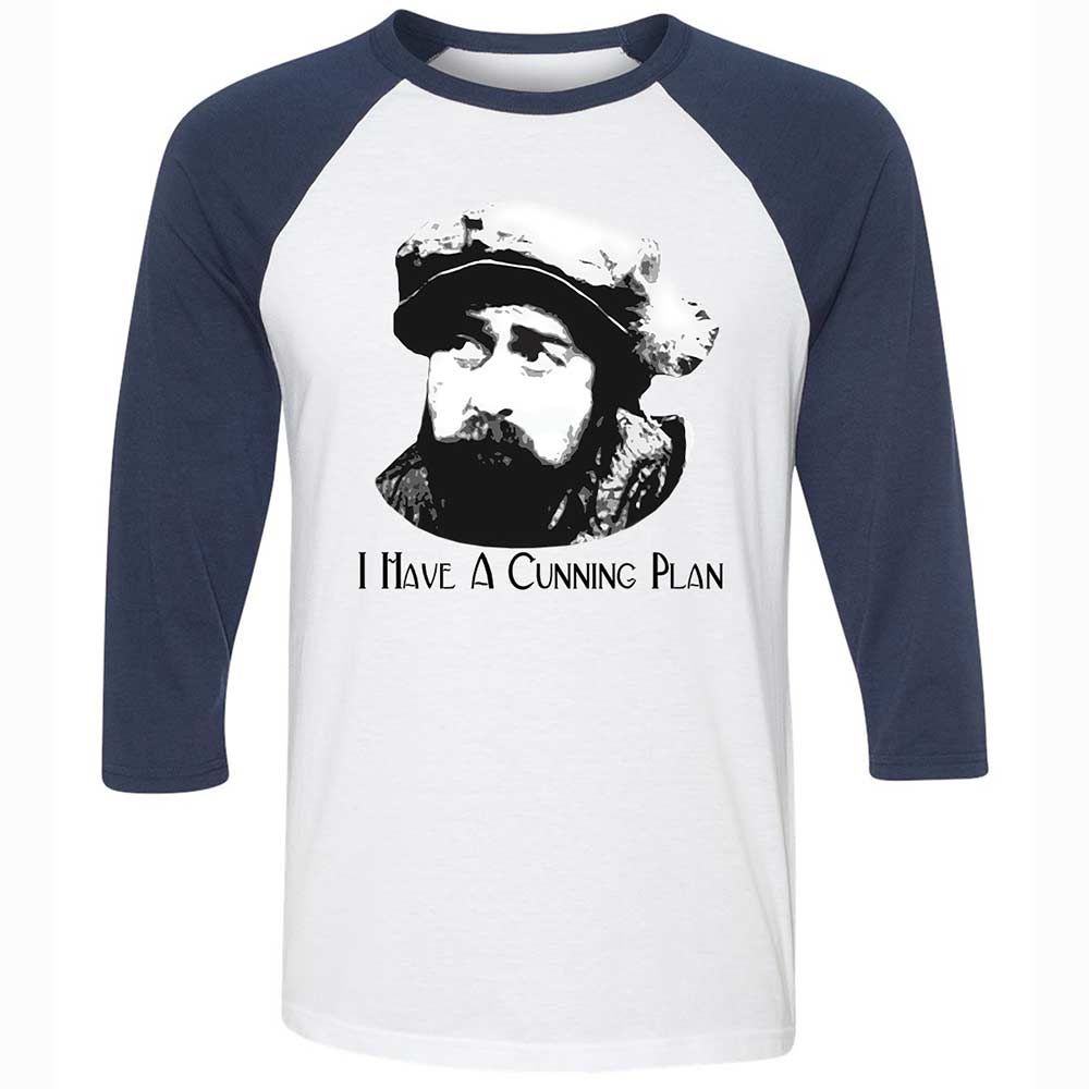 I Have A Cunning Plan - White/Navy - 8