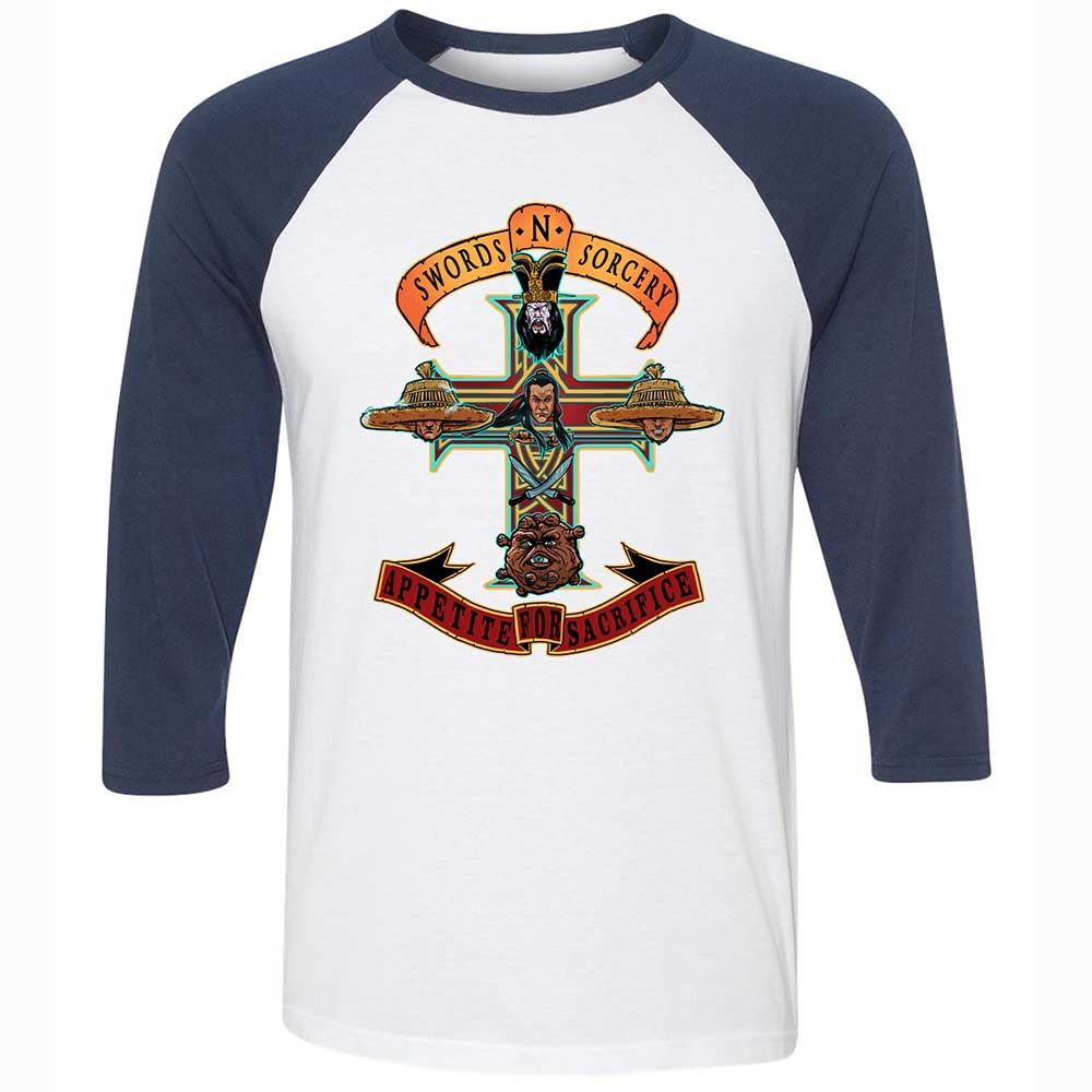 Unisex 3/4 Baseball Tee - FXXMKGE9 - White/Navy - 8