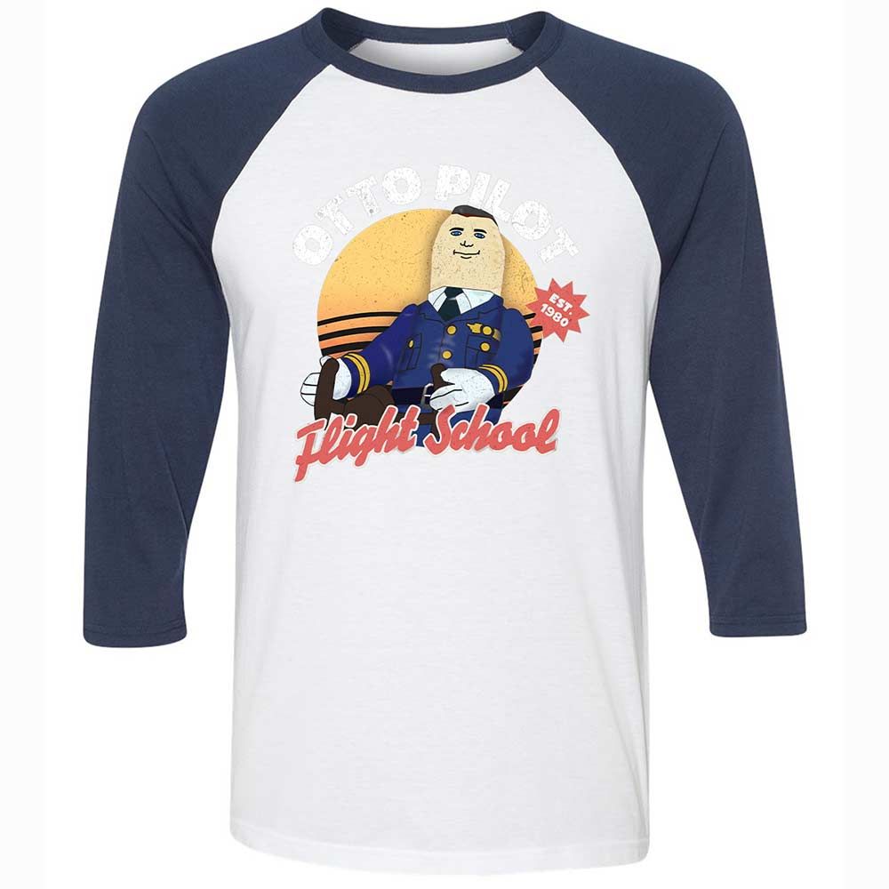 Unisex 3/4 Baseball Tee - WBYCPCYL - White/Navy - 8
