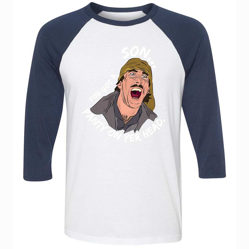 Panty on Yer Head - White/Navy - 8