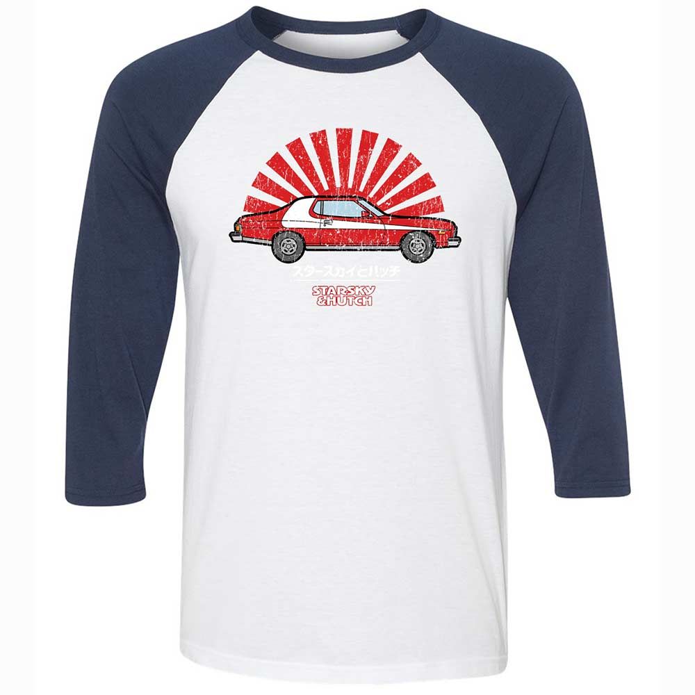 Unisex 3/4 Baseball Tee - GUUYLYTQ - White/Navy - 8