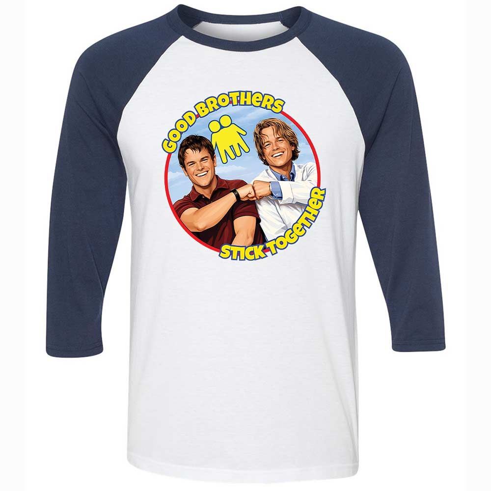Unisex 3/4 Baseball Tee - 1PU75QMW - White/Navy - 8