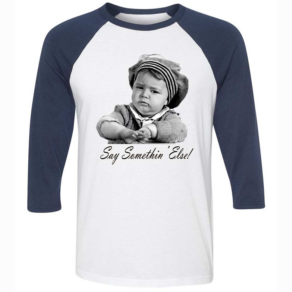 Unisex 3/4 Baseball Tee - YE9PZK99 - White/Navy - 8