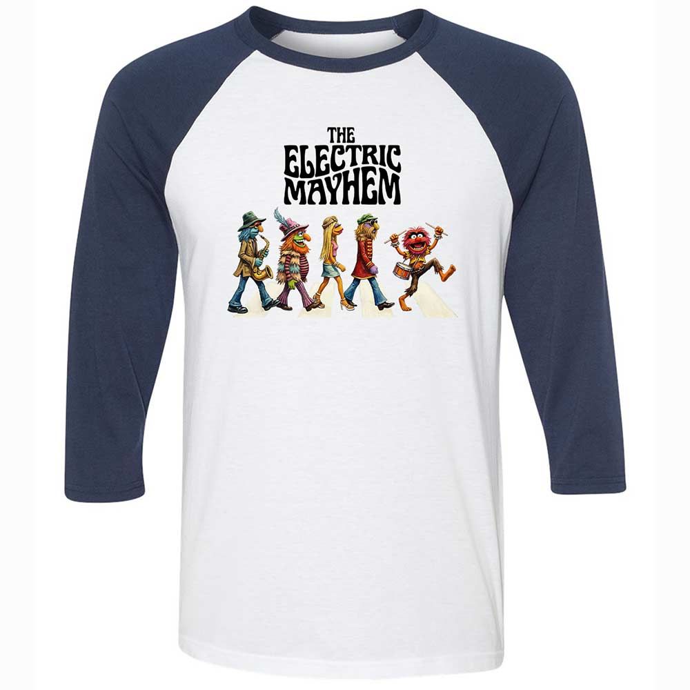 Unisex 3/4 Baseball Tee - 6M6W1B43 - White/Navy - 8