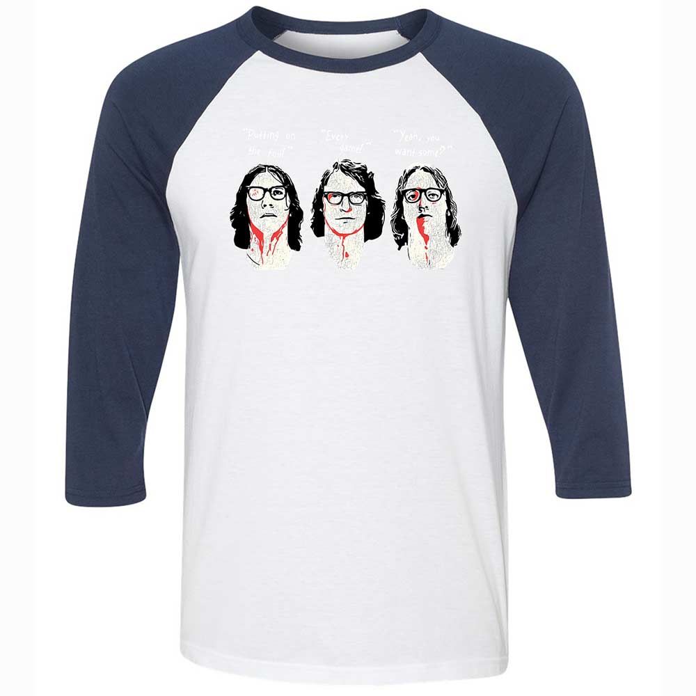 Unisex 3/4 Baseball Tee - EY6M3ZHH - White/Navy - 8
