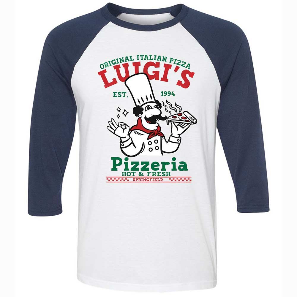 Unisex 3/4 Baseball Tee - WJ264AFE - White/Navy - 8