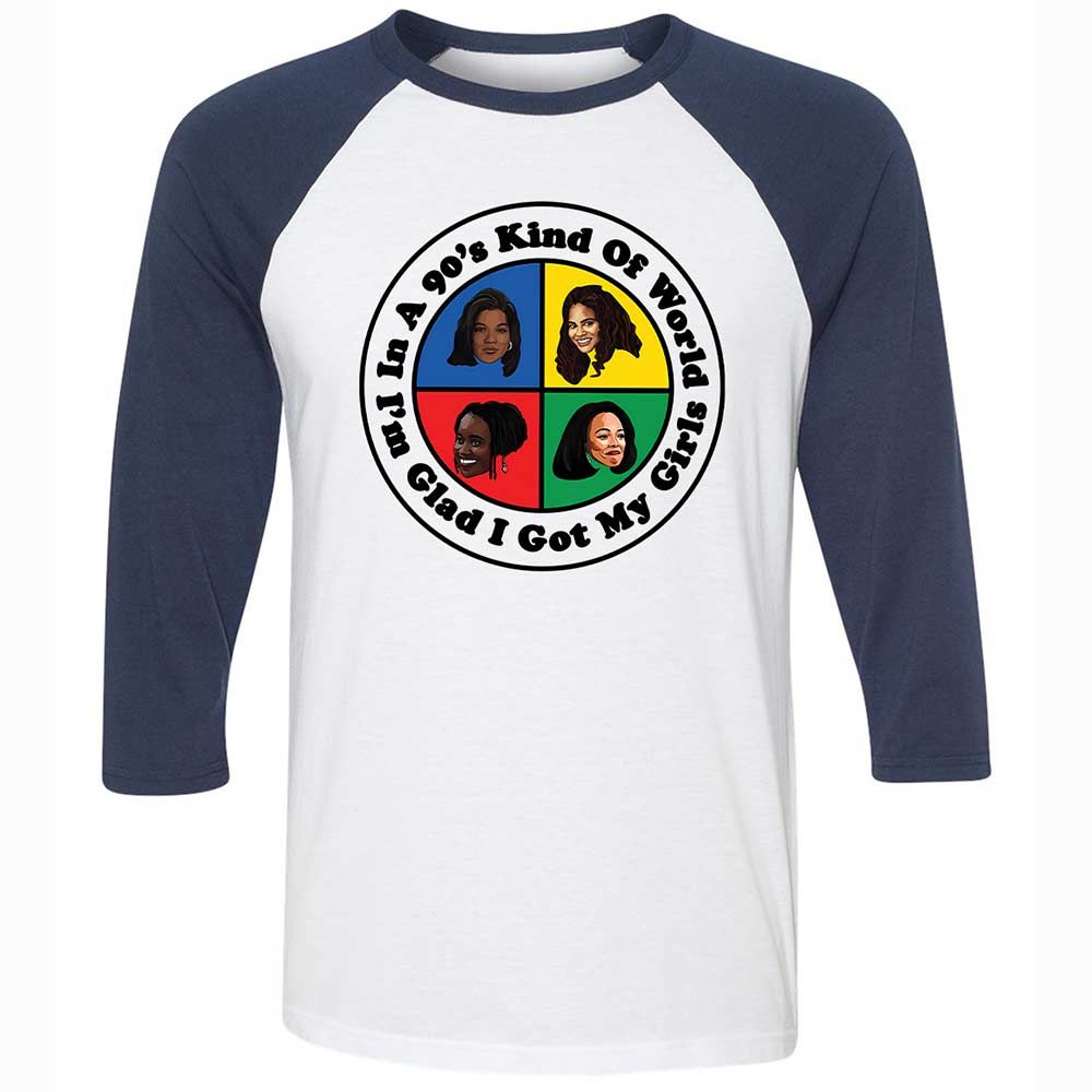 Unisex 3/4 Baseball Tee - NU8Y7QUH - White/Navy - 8