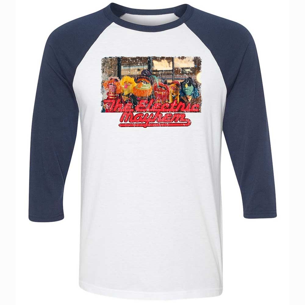 Unisex 3/4 Baseball Tee - A4WKLVH6 - White/Navy - 8