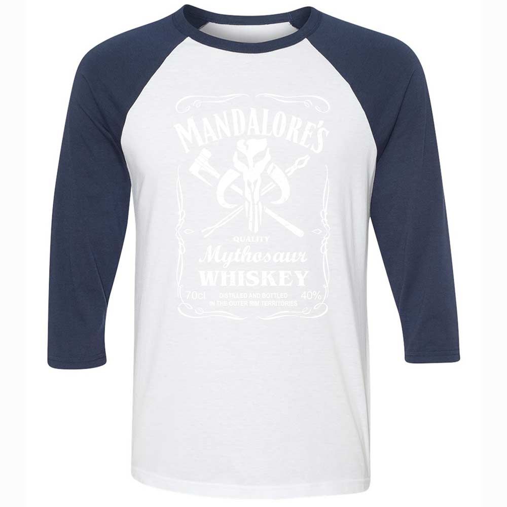 Unisex 3/4 Baseball Tee - 12YERGWF - White/Navy - 8