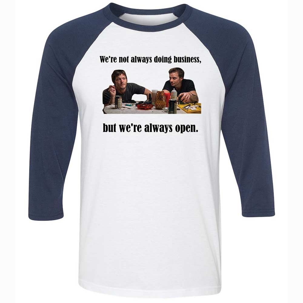 Unisex 3/4 Baseball Tee - T5U76GSQ - White/Navy - 8