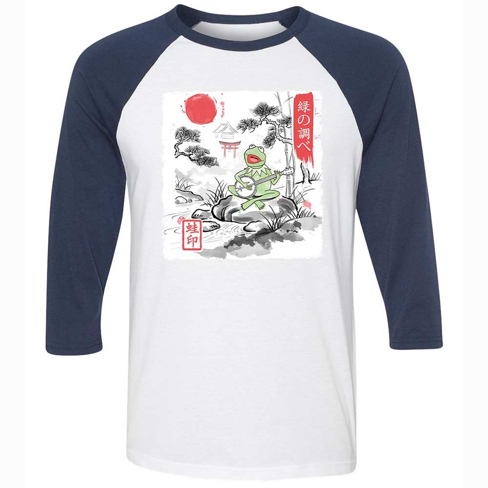Unisex 3/4 Baseball Tee - DTFZMT88 - White/Navy - 8
