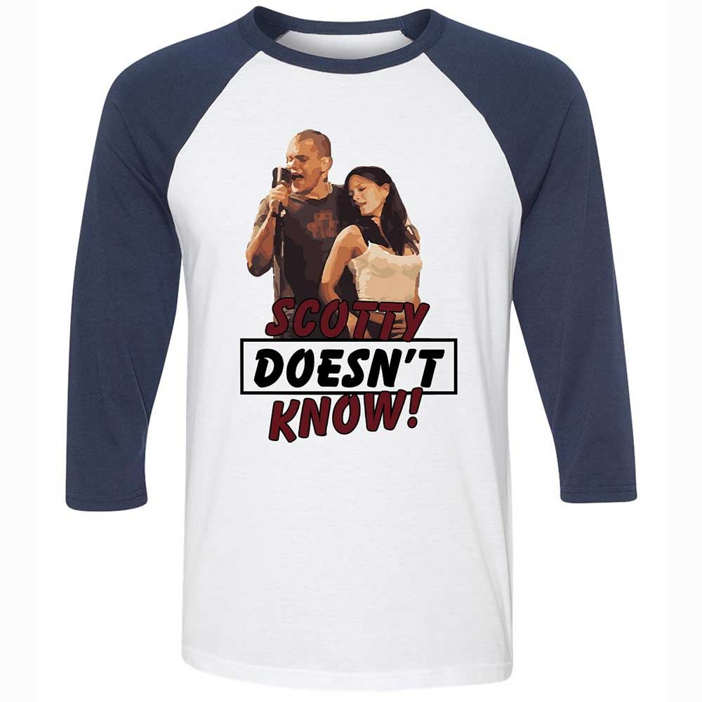 He Doesn't Know - White/Navy - 8