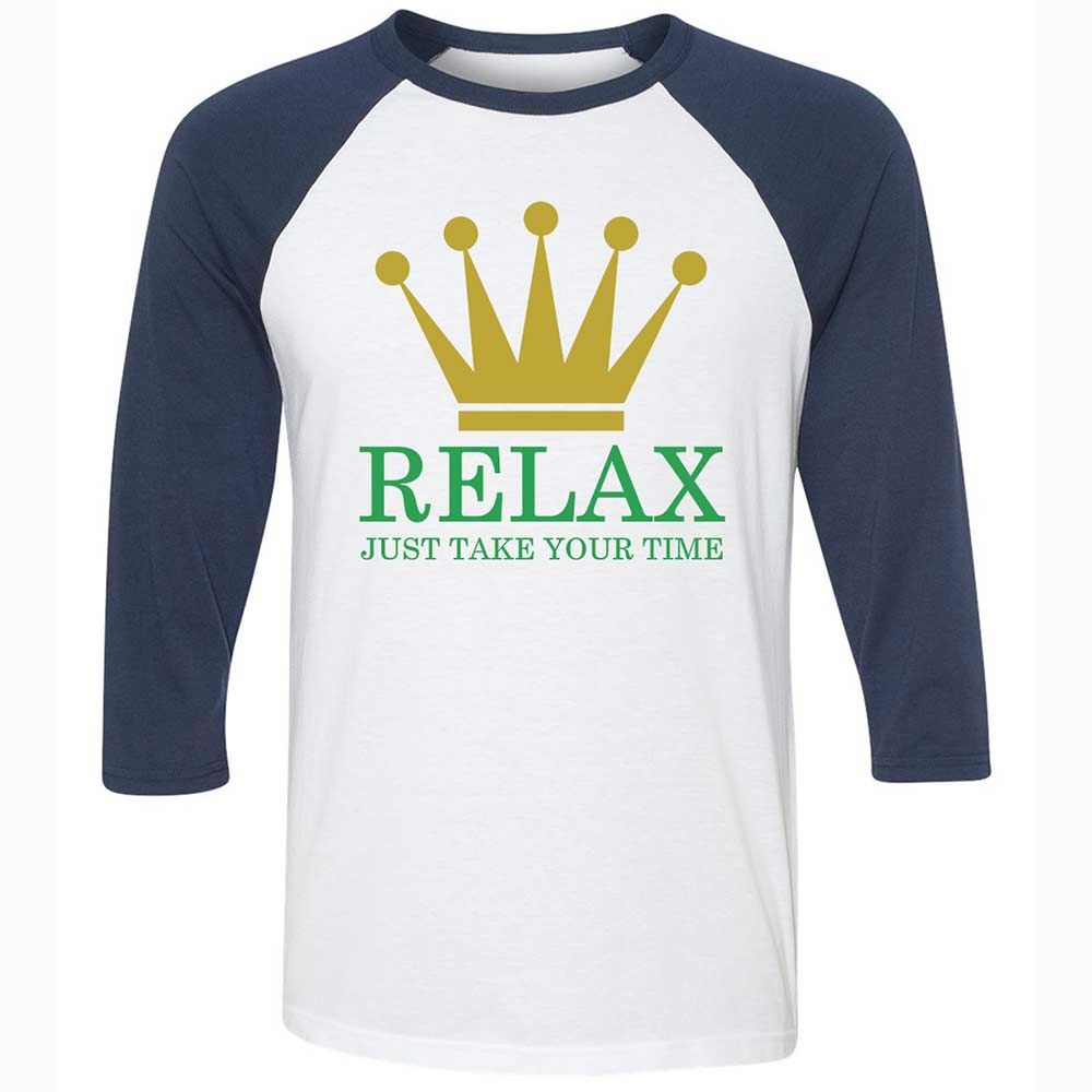 Relax Just Take Your Time - White/Navy - 8
