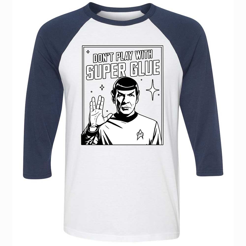 Unisex 3/4 Baseball Tee - BQHC8QQZ - White/Navy - 8