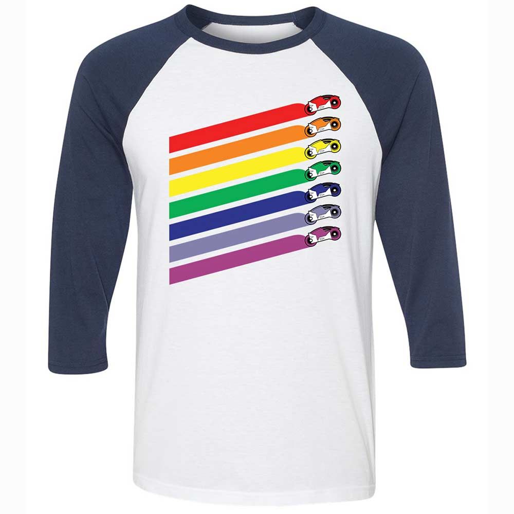 Race The Rainbow - White/Navy - 8