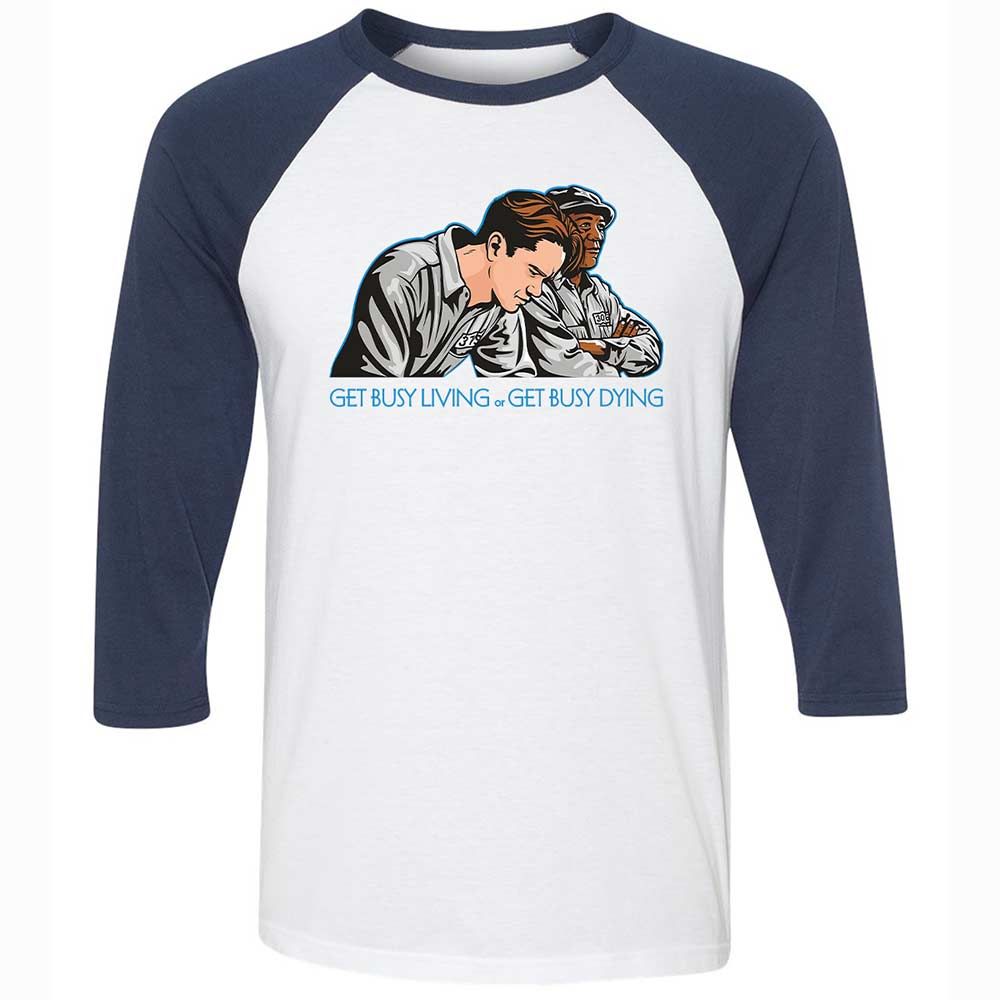 Get Busy Living - White/Navy - 8